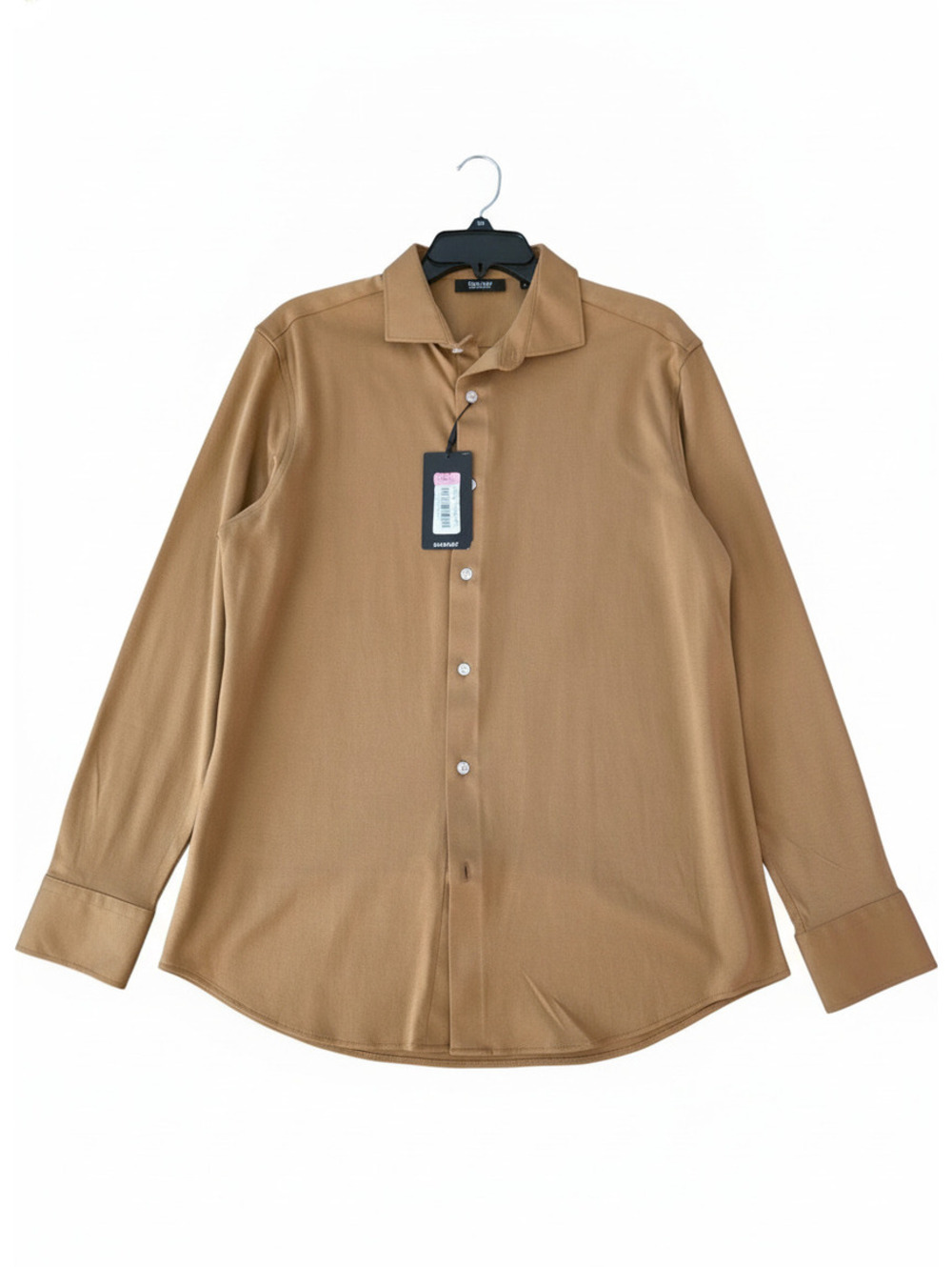 NWT Murano Men's Long Sleeve Button-Up Shirt in Tan, Size L